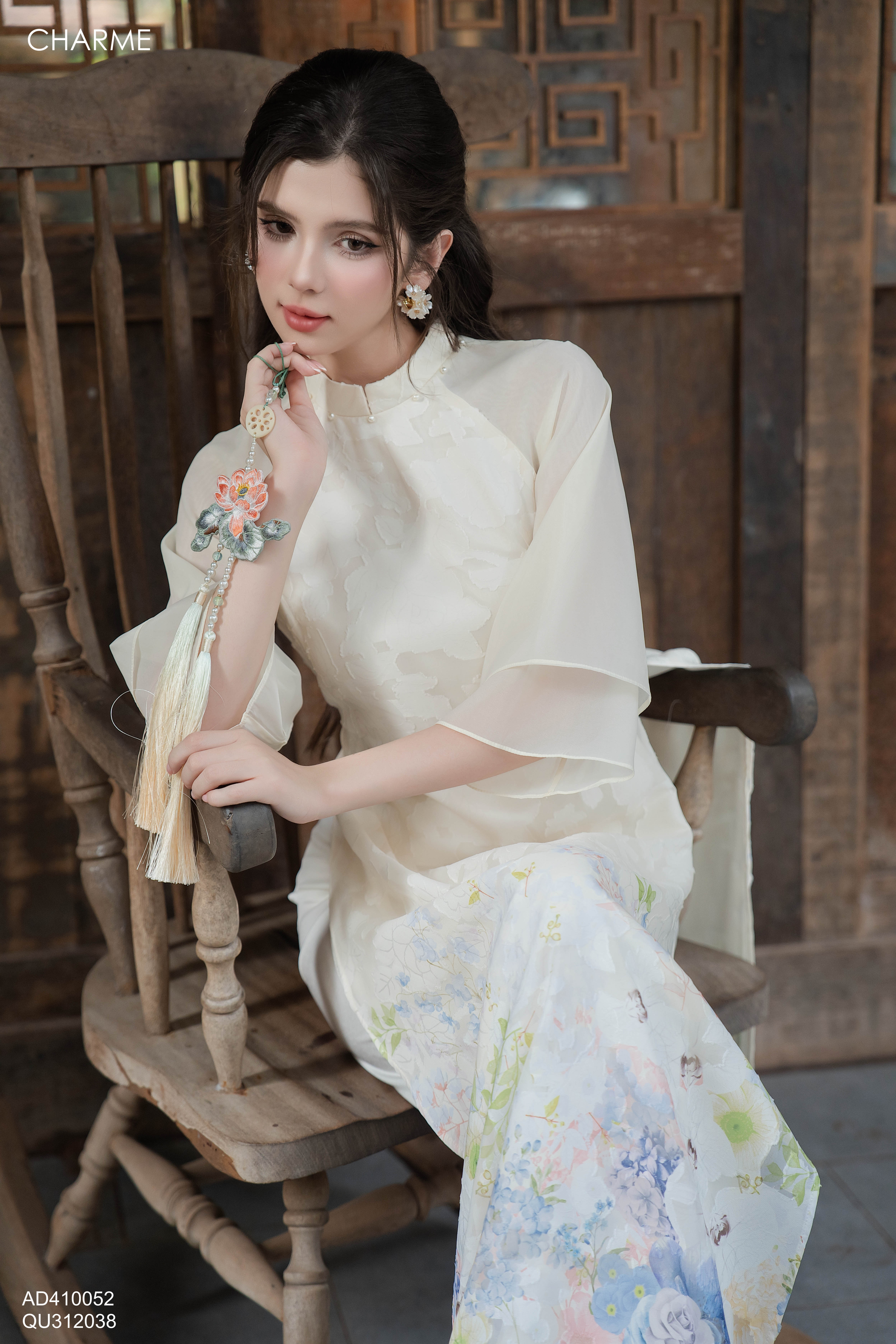 Áo dài tơ in hoa_thumbnail_1