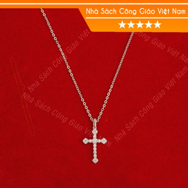 Dây chuyền bạc ta thánh giá đính đá mẫu D18_thumbnail_0
