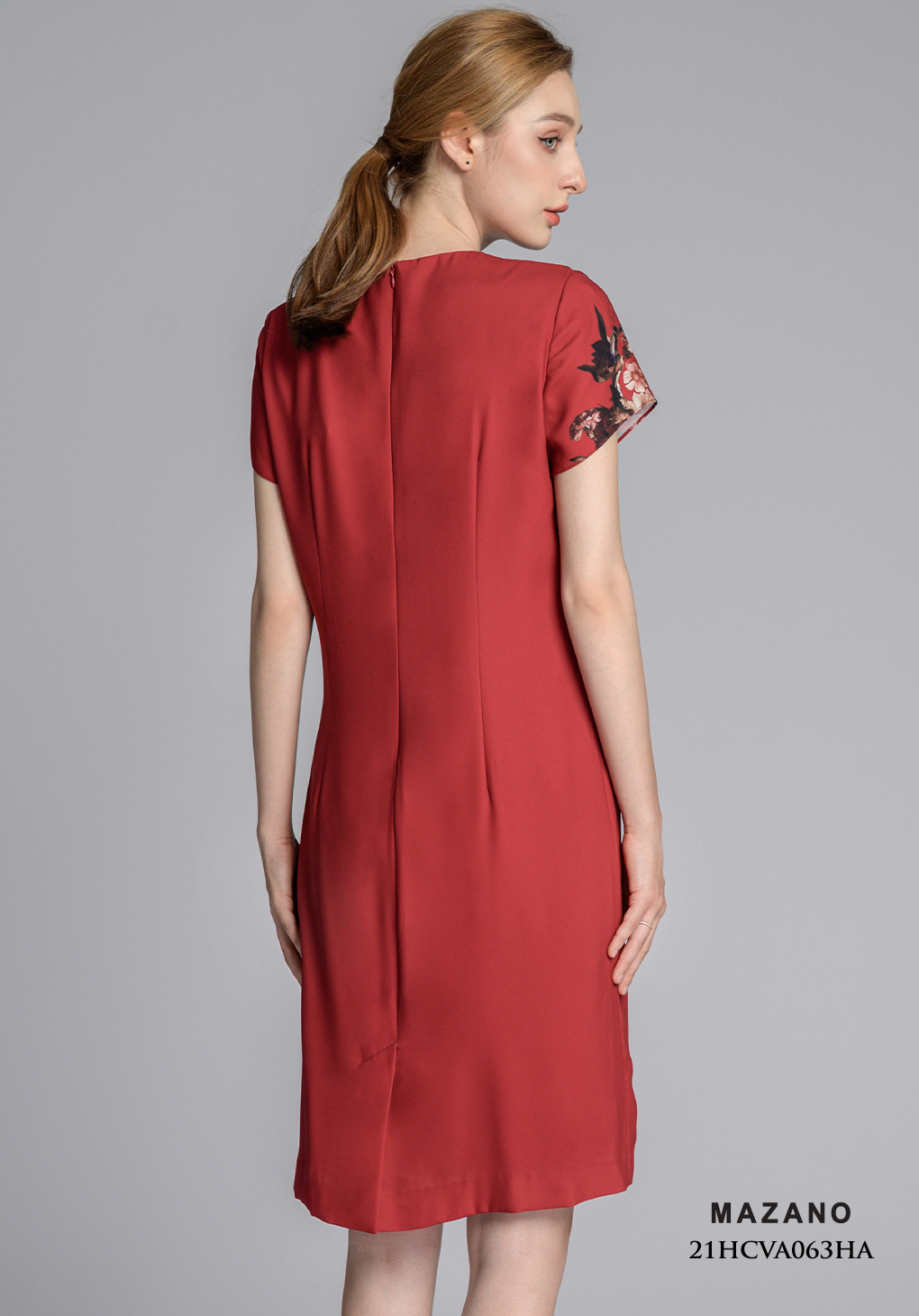 Váy suông đỏ họa tiết hoa_thumbnail_2