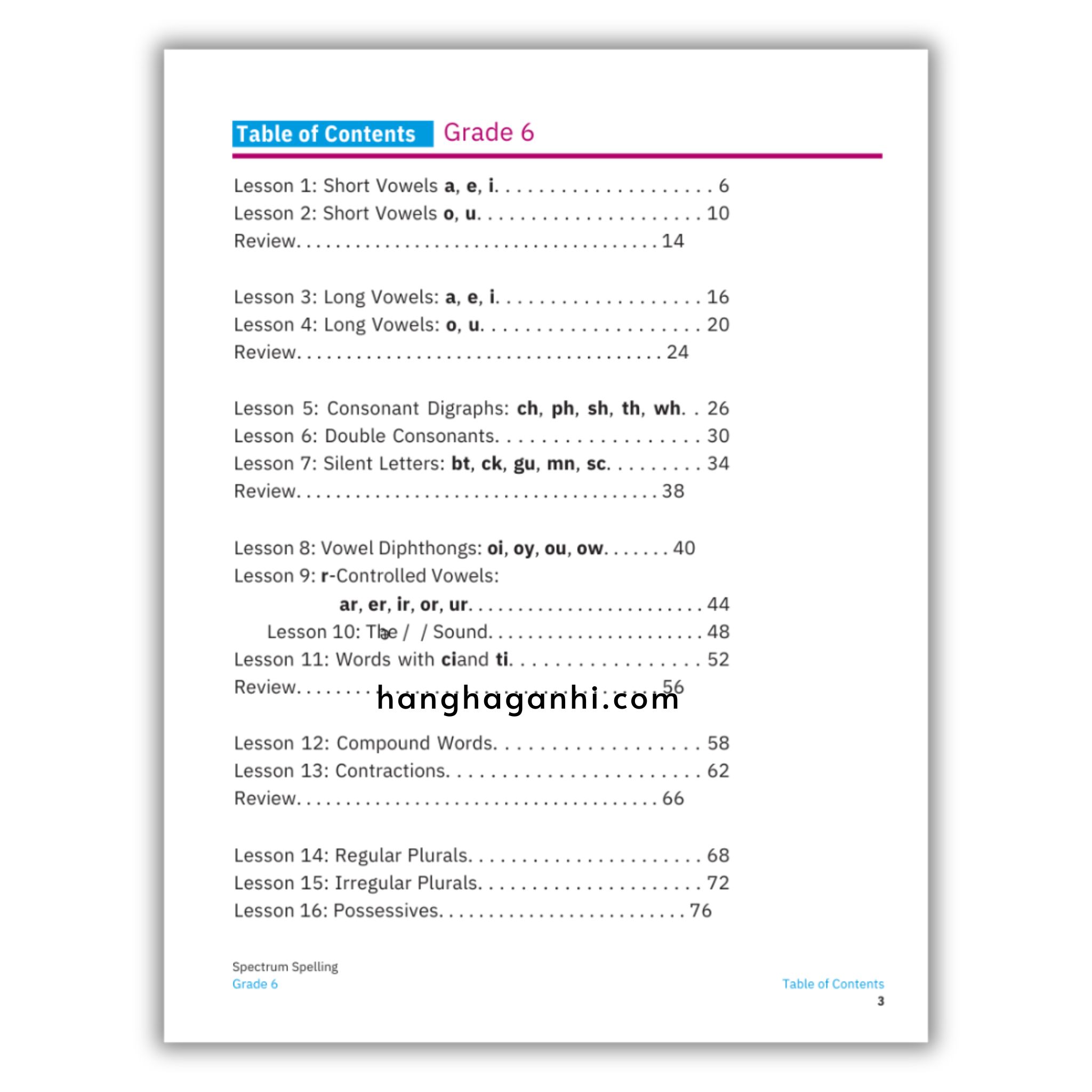 Sách Spectrum Spelling Workbook Grade 6_thumbnail_1