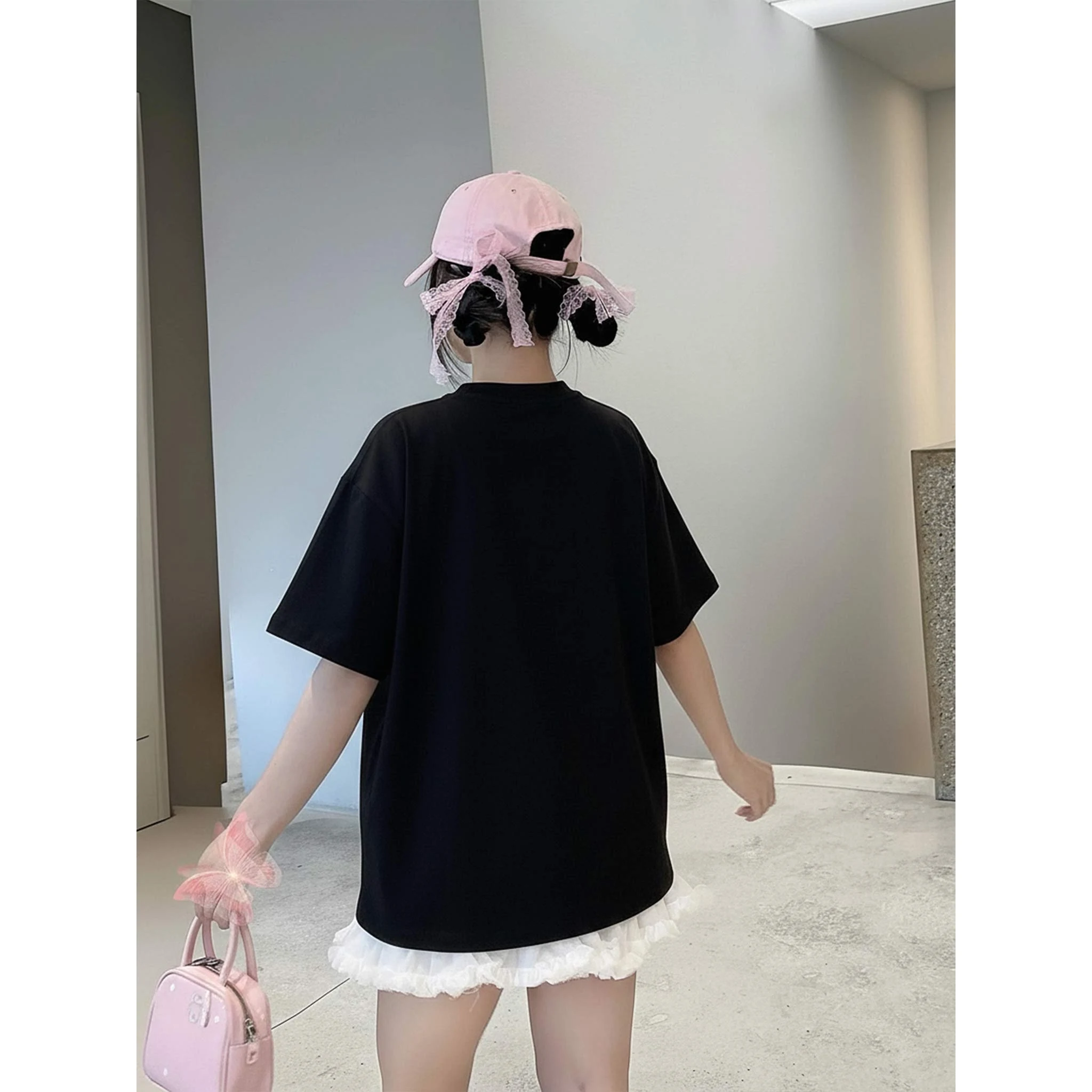 Áo thun nữ form boxy Miucho Club cotton dày dặn thoáng mát cổ tròn hình ngựa dễ thương in mix 2828_thumbnail_3