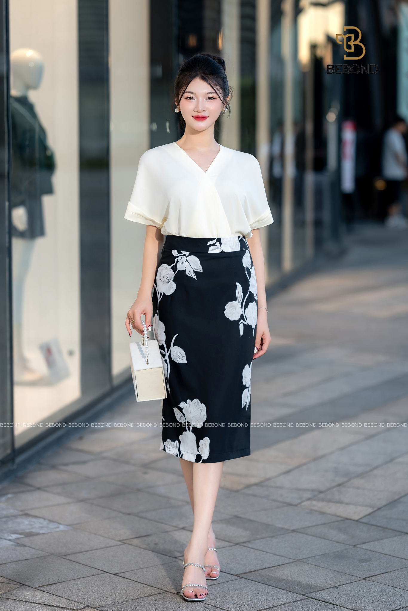 Set tay áo hai tầng ROSALEEN màu TRẮNG