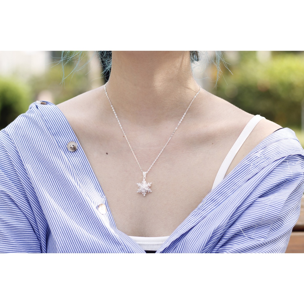Dây chuyền bạc mặt bông tuyết N03 Quà tặng sinh nhật, bạn gái, bạn bè, người thân ý nghĩa_thumbnail_2