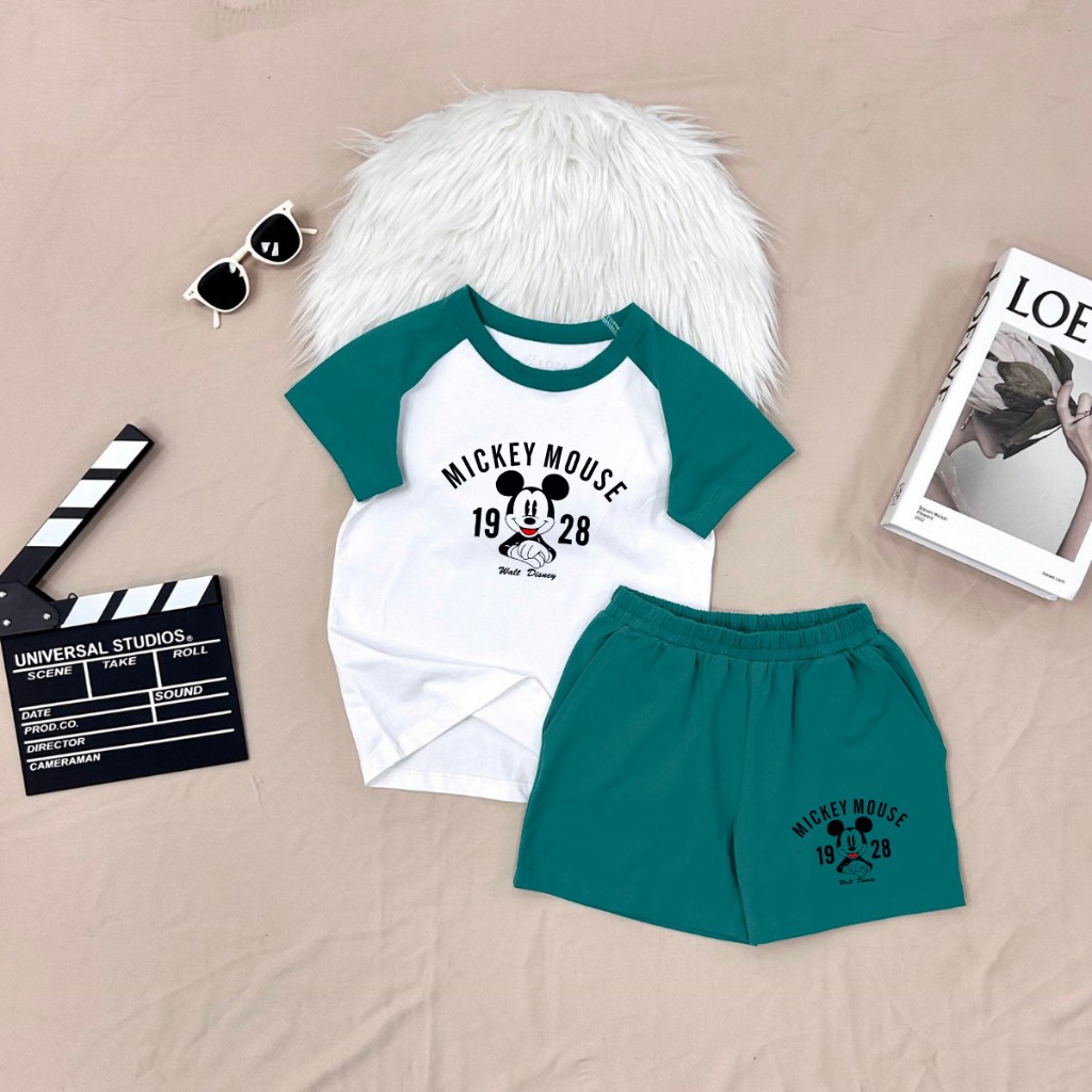 Set bộ bé gái in hình 