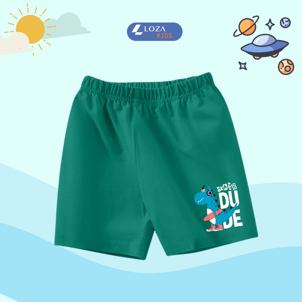 Quần đùi bé trai Snoopy, khủng long, ô tô hè 2025 - Quần đùi bé nam 15-40kg - Loza Kids QU002_thumbnail_3