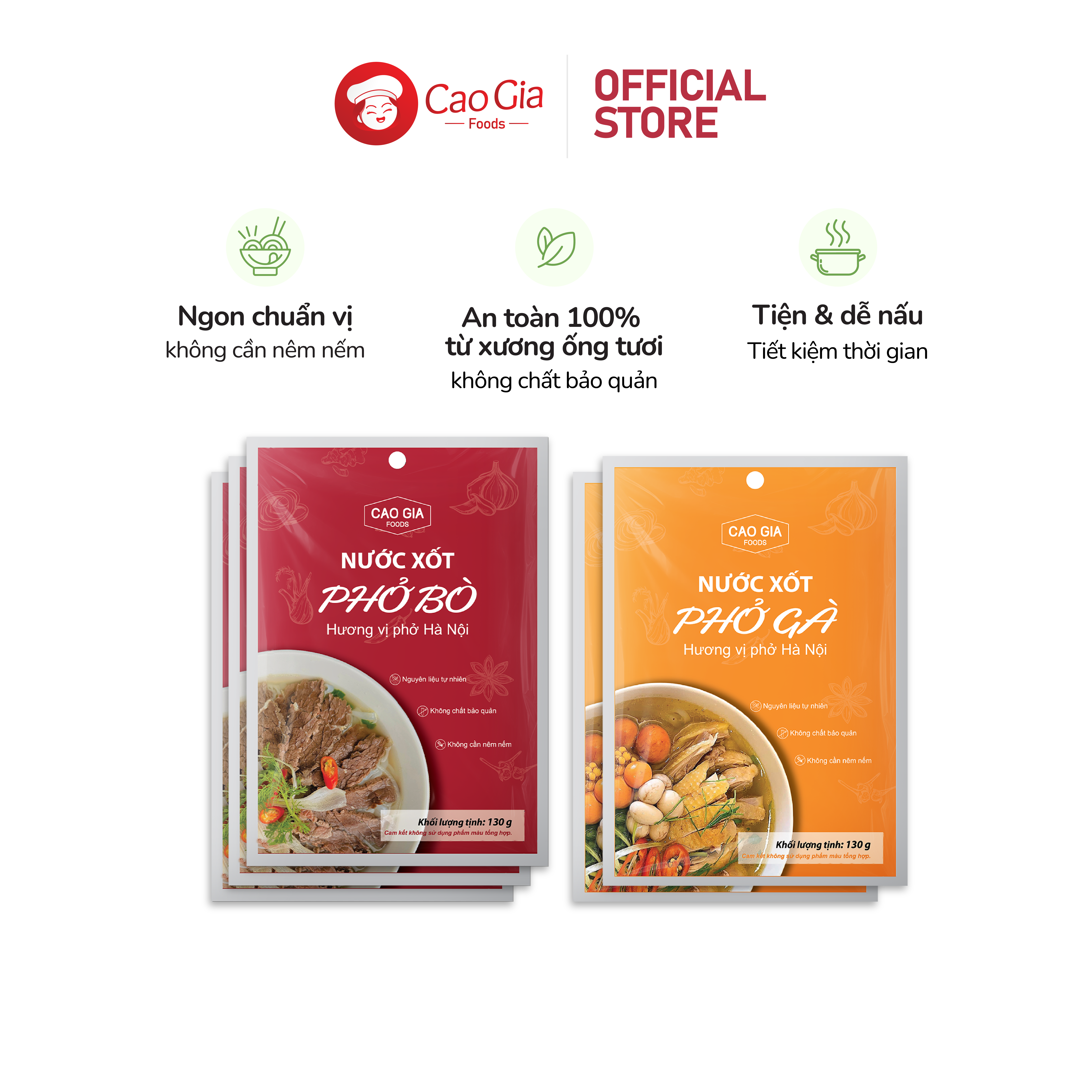 Combo Hảo Hạng 3 Xốt Phở Bò - 2 Xốt Phở Gà