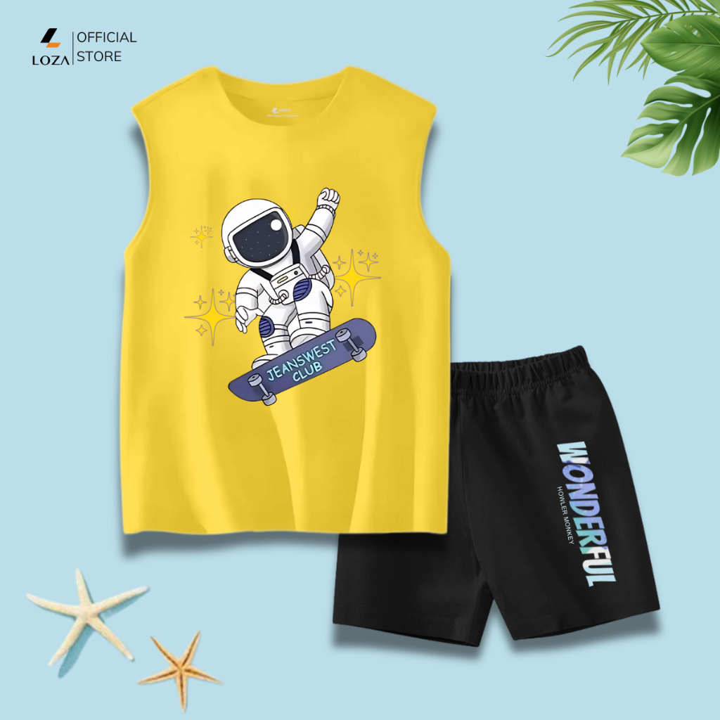 Bộ ba lỗ bé trai in hình nhiều mẫu -  Loza Kids G0279