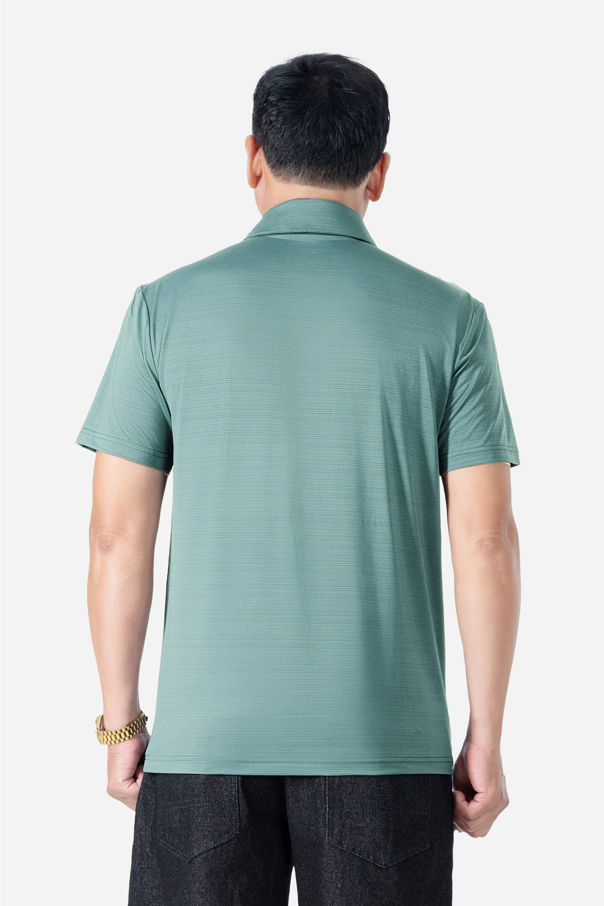 Áo Polo Melange Thể Thao Nam Trung Niên ANCHI Chất Liệu Cotton Phom Suông Vạt Ngang_thumbnail_36