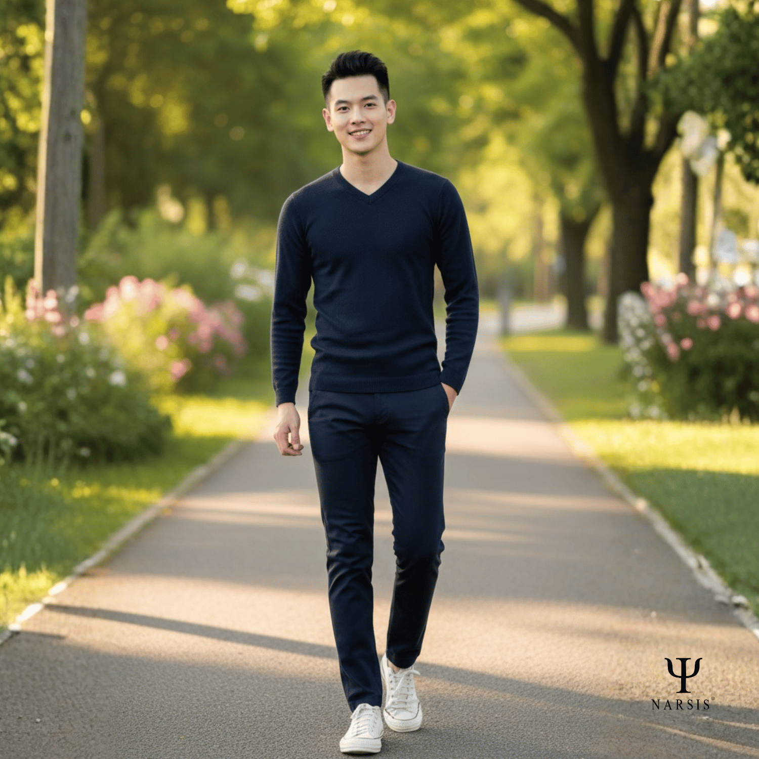 BỘ THU ĐÔNG NAM NMSET1304 NARSIS VẢI COTTON MỀM MẠI, CO GIÃN TỐT, VẢI THOẢI MÁI VẬN ĐỘNG, HÚT ẨM TỐT