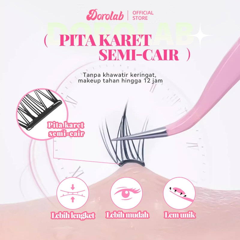 Dorolab Cluster Lashes Glue Free - White glue band_thumbnail_2