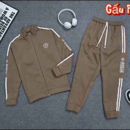 Bộ thể thao nỉ ép dày dặn POGUA nam nữ 2 phối viền dày dạn, ấm áp có khóa kéo chống nước_thumbnail_7