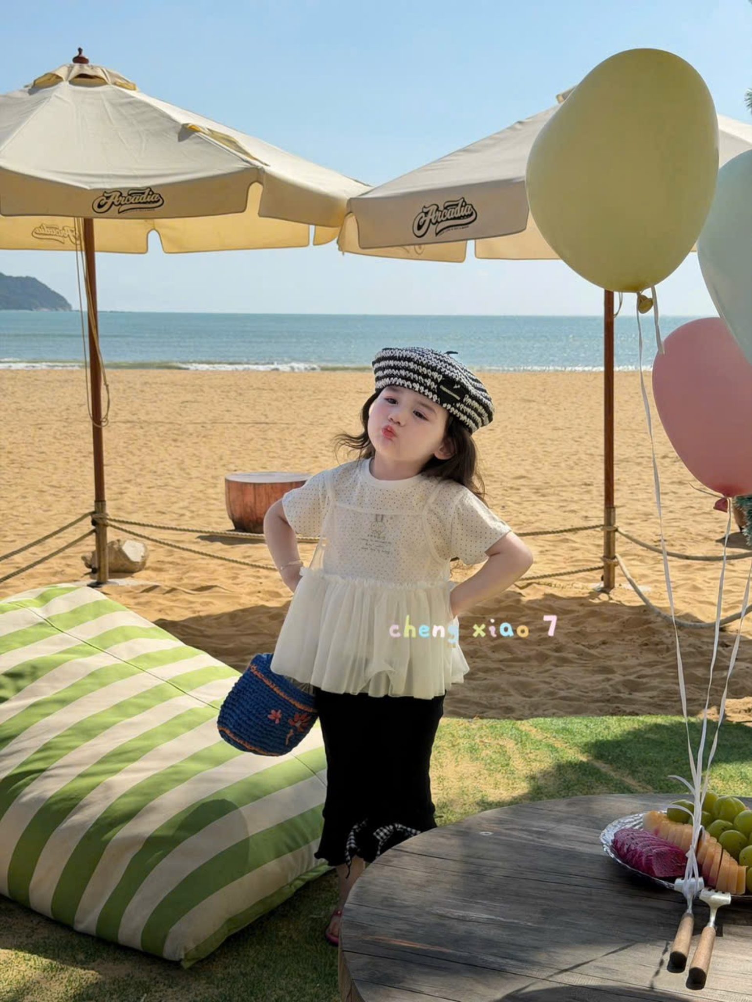 CX100 - Áo bé gái tay ngắn phối bèo nhẹ dáng xòe phong cách dễ thương hãng CX7