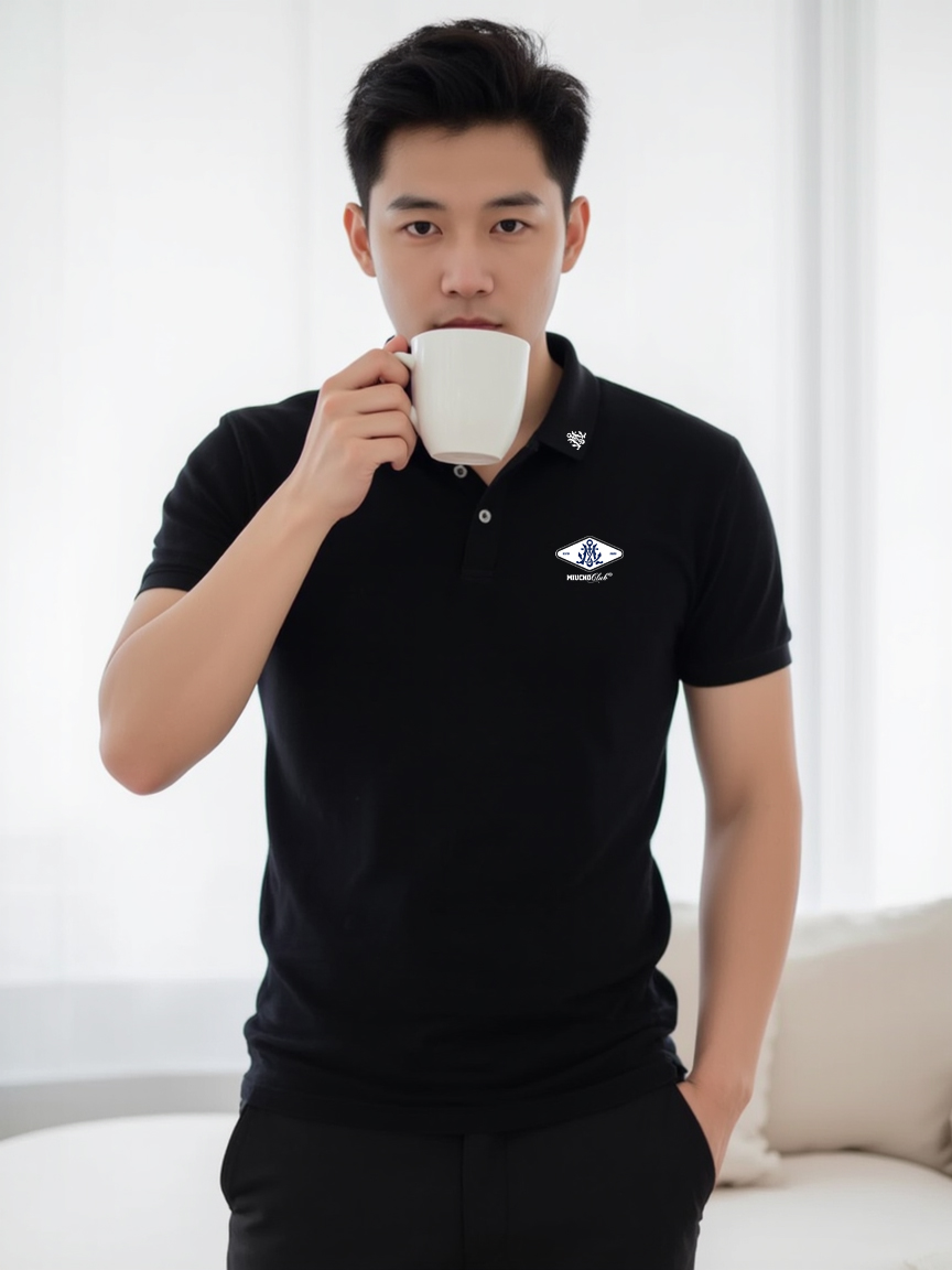 Áo polo nam form vừa 1882 Miucho Iconic vải cá sấu đứng form thoáng mát in basic_thumbnail_4