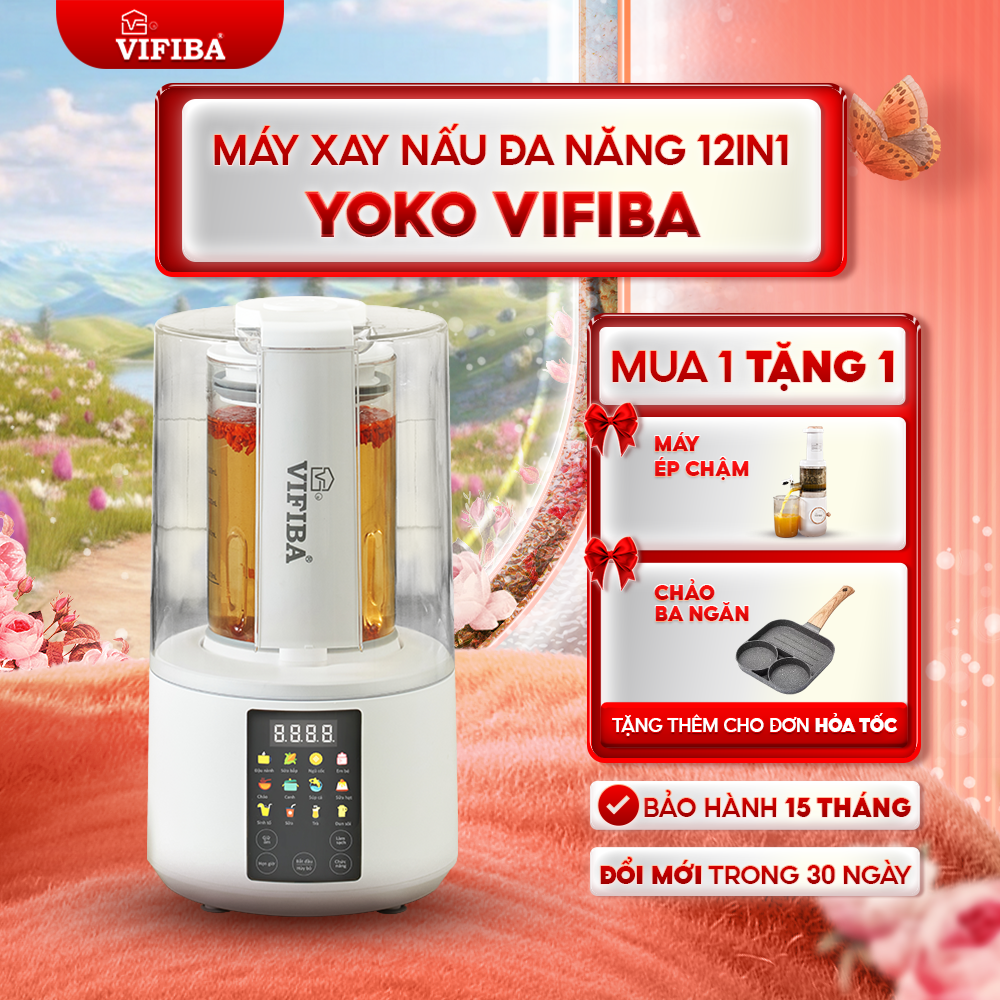 Máy Xay Nấu Đa Năng Yoko Vifiba - TẶNG MÁY ÉP CHẬM MINI