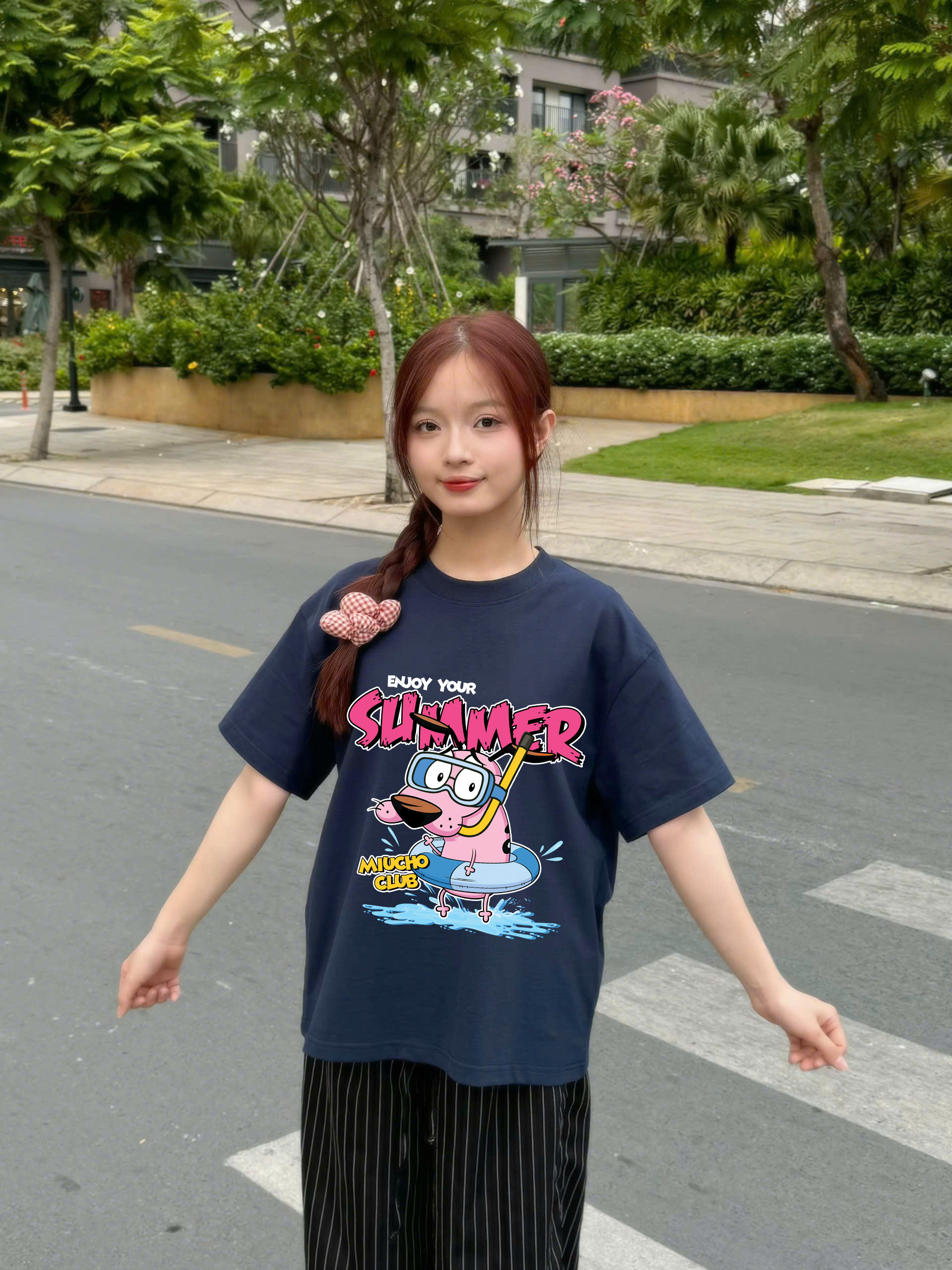 Áo thun boxy hè biển 2329 Miucho chất vải cotton 2 chiều cao cấp dày dặn đứng form in mix_thumbnail_4