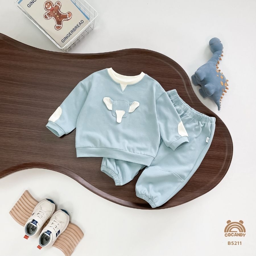 Bộ dài voi XANH NHẠT phối  BE