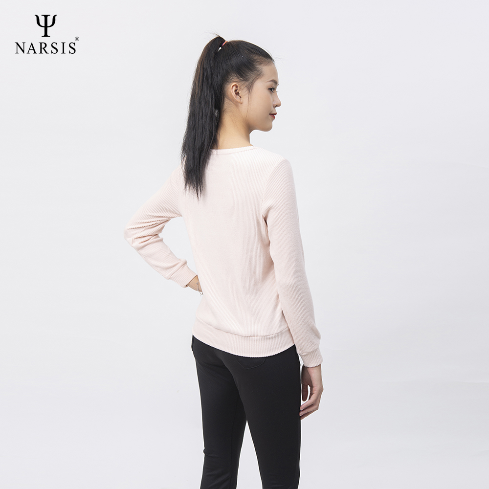 ÁO THU ĐÔNG NỮ L0051 NARSIS VẢI LEN COTTON ẤM ÁP, THOÁNG MÁT, GIỮ ẤM TỐT, MỀM MẠI_thumbnail_2