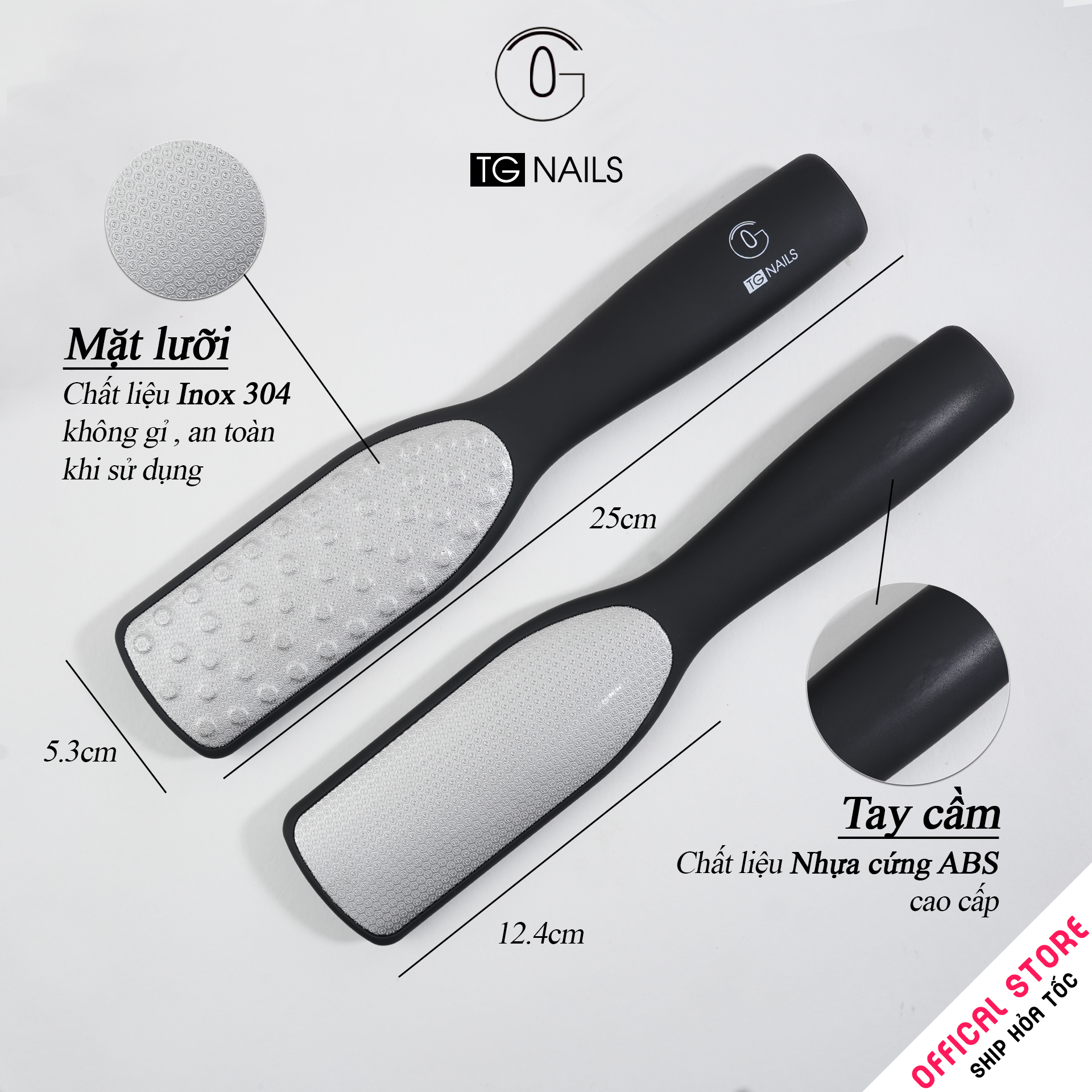 Cây chà gót cao cấp TG Nails nhám 2 mặt