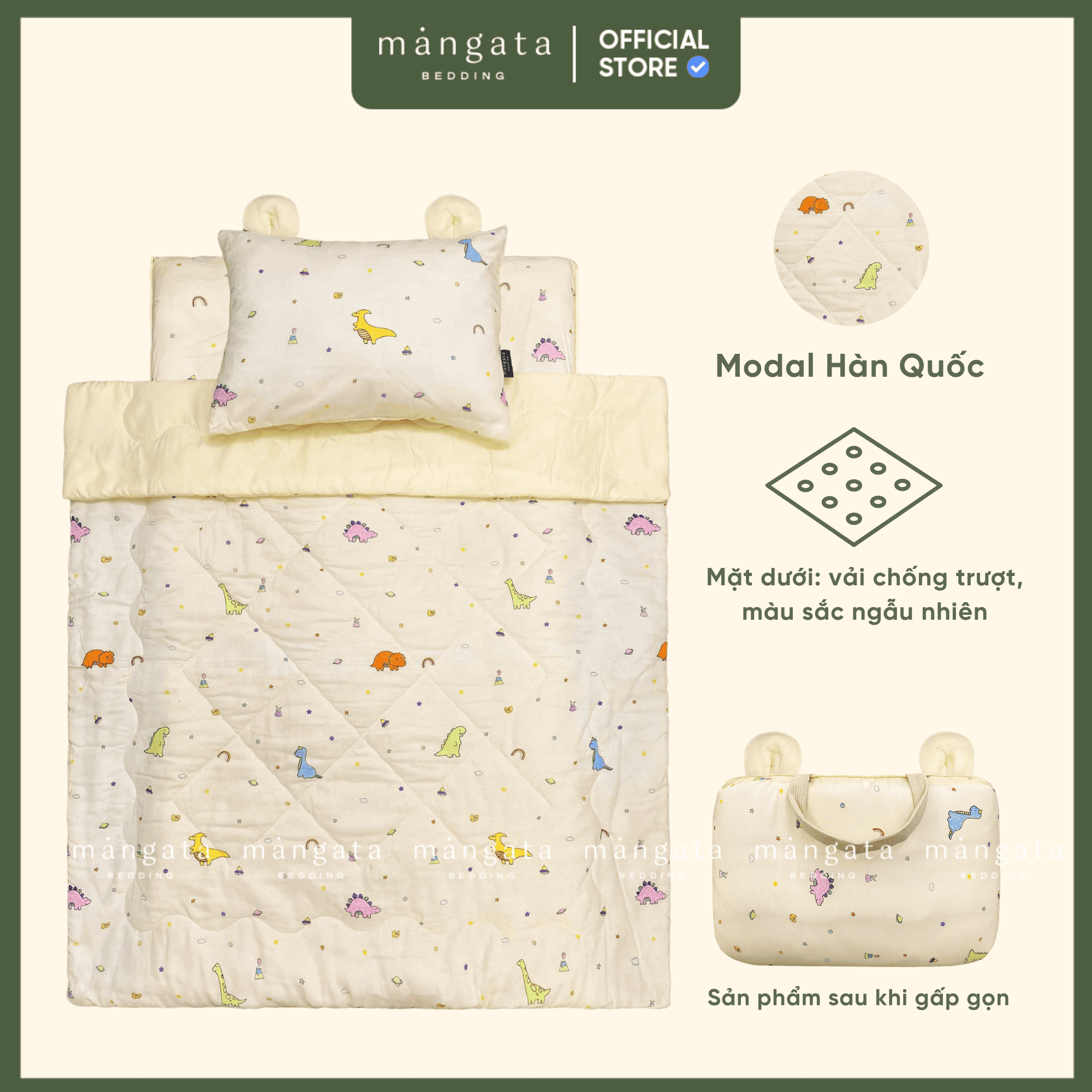 Mẫu Khủng long be - Bộ chăn gối gấp gọn đi học_thumbnail_1