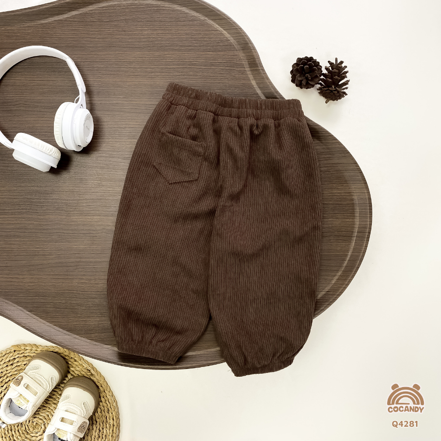 Quần dài NHUNG NÂU túi ốp bo gấu_thumbnail_2