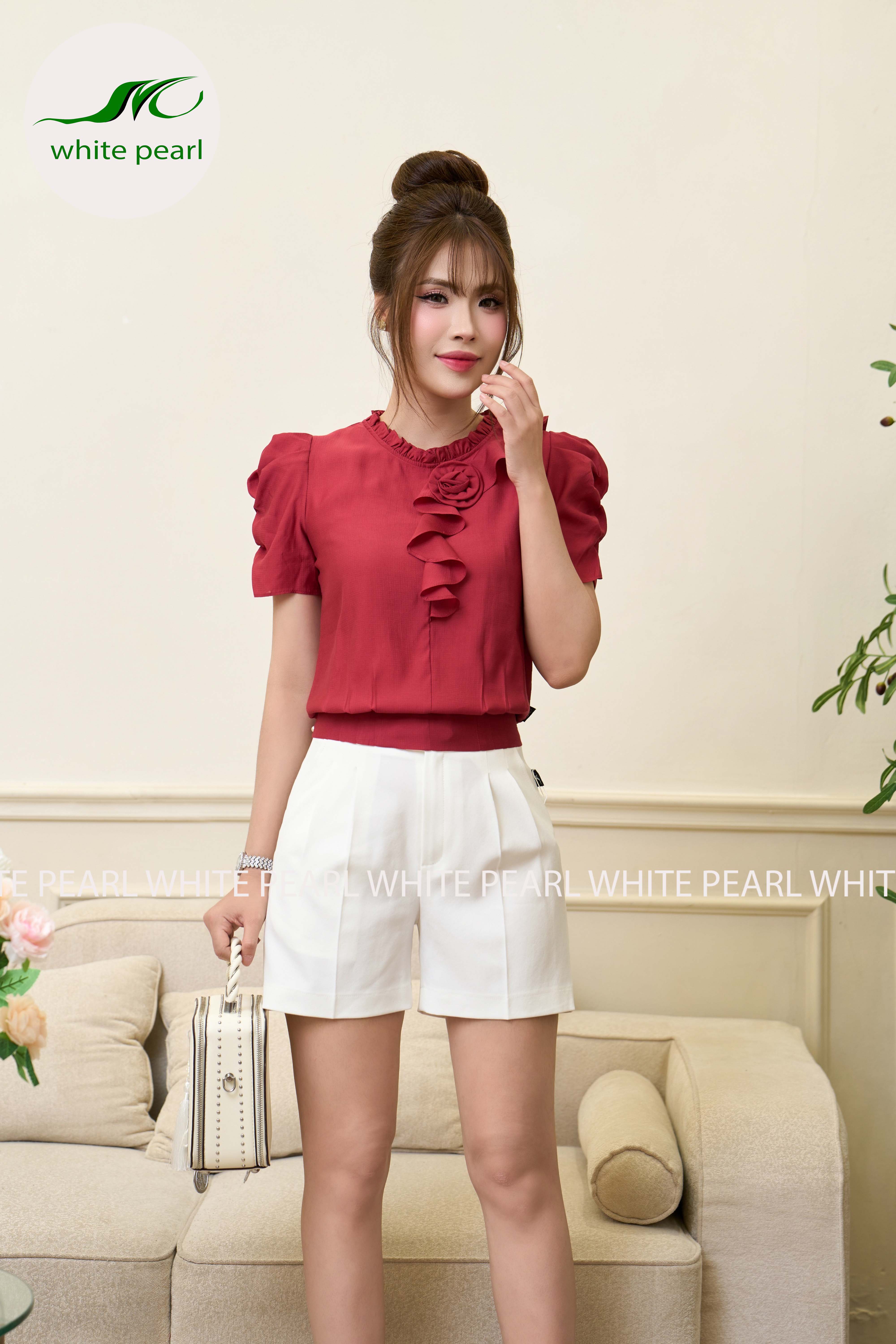 Quần short 2 ly thời trang công sở White Pearl