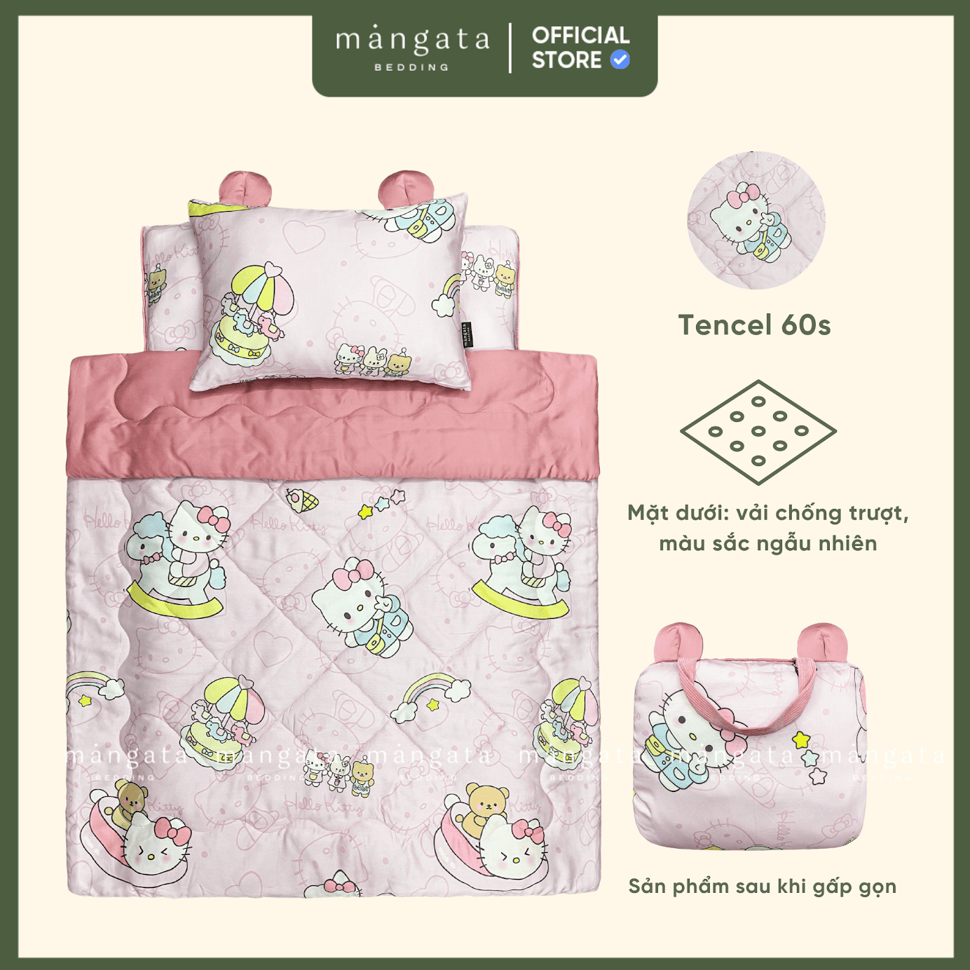 Mẫu Kitty ngựa gỗ - Bộ chăn gối gấp gọn đi học_thumbnail_1