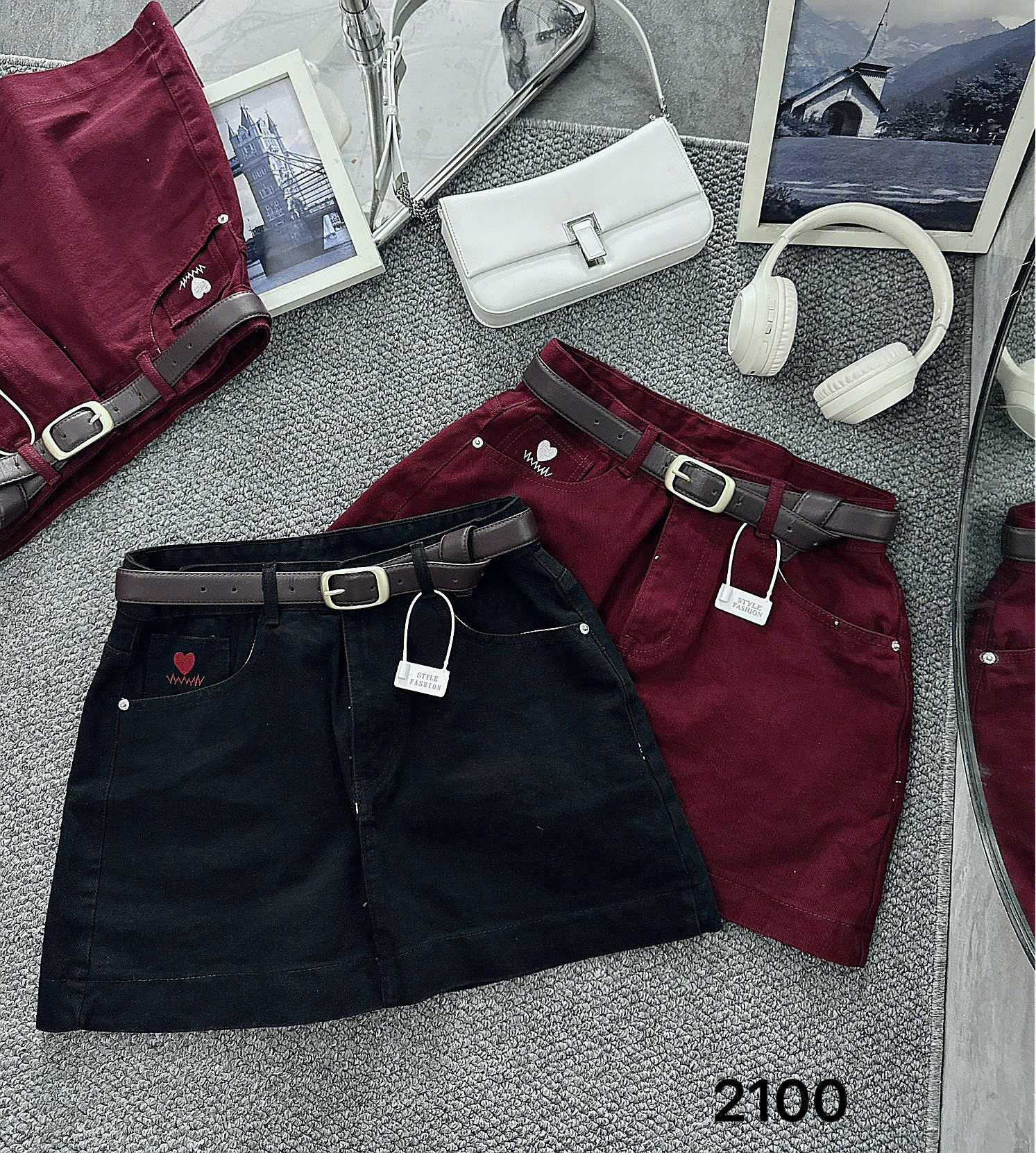 Chân váy kaki jean dáng A bigisize JV2100( KAKI) dành cho nàng béo mập từ 55-90kg_thumbnail_7