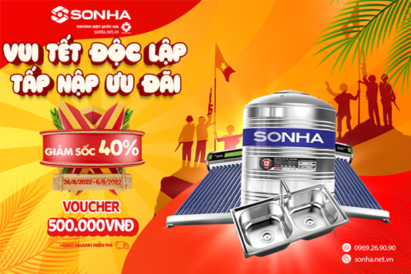 Vui tết độc lập GIẢM SỐC ĐẾN 40%, tặng hàng ngàn VOUCHER 500.000VNĐ