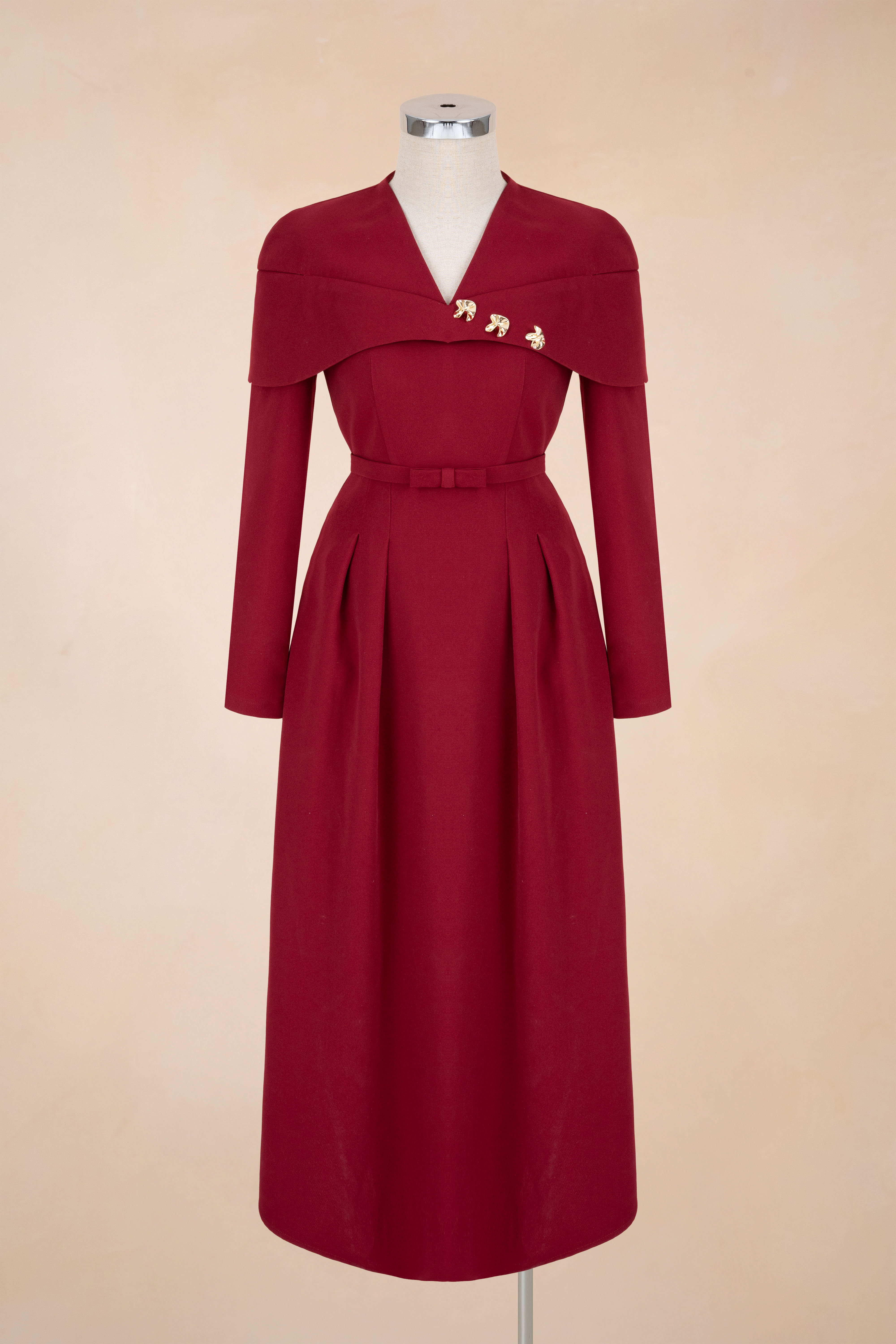 Đầm Xoè Tay Dài 3 Cúc_thumbnail_5