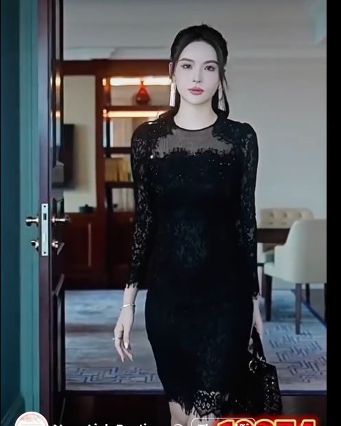 16854-Đầm body ren hoa tay dài sang trong (ren, lót) 16854_thumbnail_1