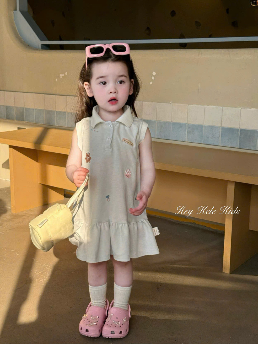 (V36) Váy polo sát nách hoạ tiết thêu 2 màu vàng/ hồng_thumbnail_0