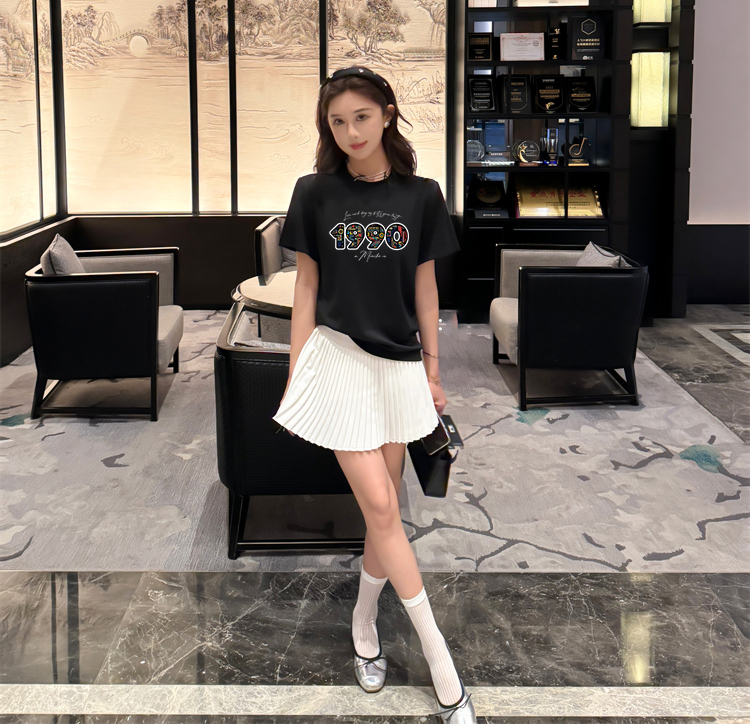 Áo thun nữ in năm sinh 1990 form vừa regular vải cotton 4c thoáng mát ARD1777 Miucho Chic in mix_thumbnail_2