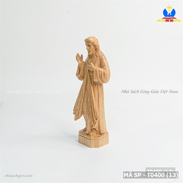 Tượng Chúa thương xót 15cm gỗ Pơmu_thumbnail_3