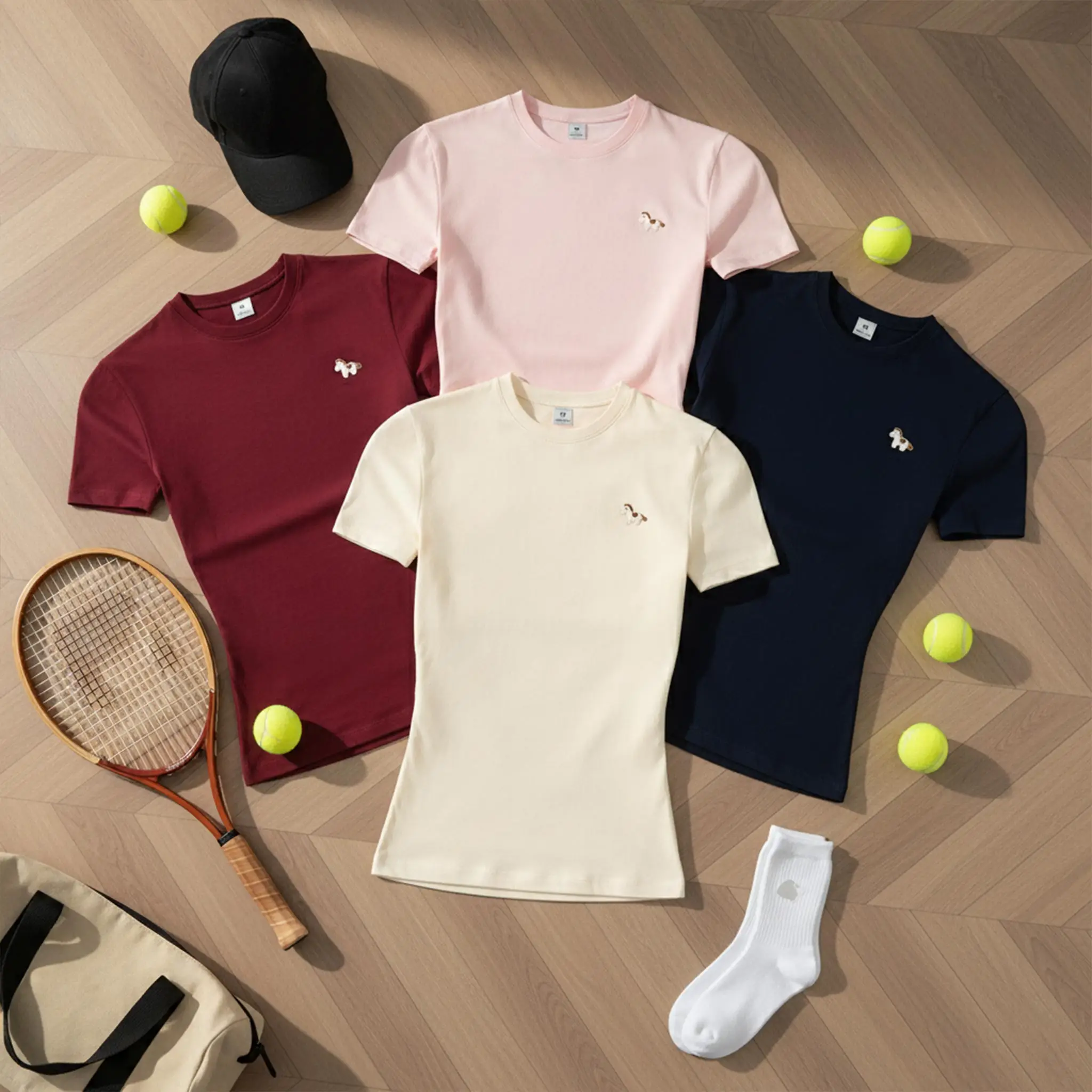 Áo baby tee basic Miucho vải visco co giãn thoáng mát slim fit hack dáng cổ tròn in mix 2988_thumbnail_5