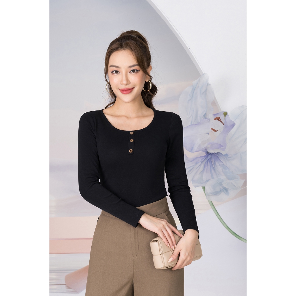 [Form Ôm] Áo thu đông nữ dài tay giữ nhiệt dáng ôm chất liệu borip 4 chiều - Loza G0086_thumbnail_10