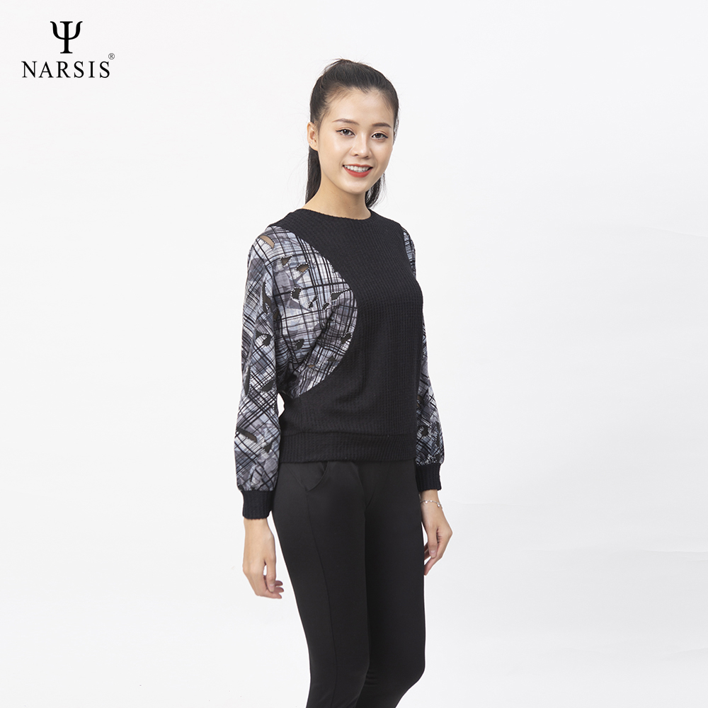 ÁO THU ĐÔNG NỮ L0036 NARSIS VẢI LEN COTTON ẤM ÁP, THOÁNG MÁT, GIỮ ẤM TỐT, MỀM MẠI_thumbnail_4