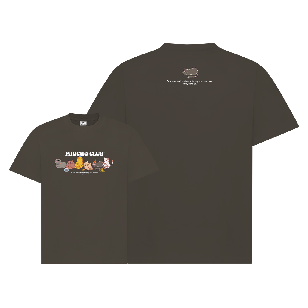 Áo phông đôi nam nữ form rộng 1953 Miucho Club cổ tròn vải cotton 2c 250gsm dày dặn in mix_thumbnail_7