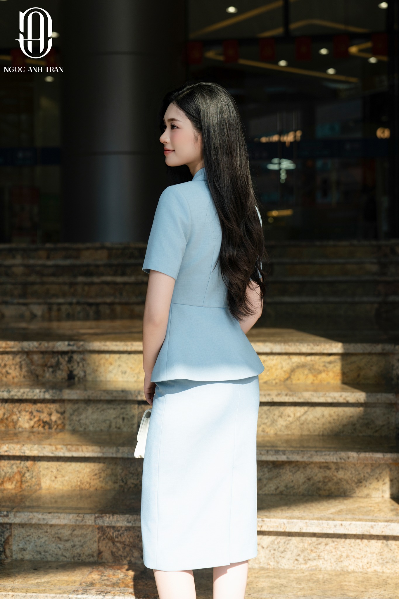 V039 - Set vest xanh dương phối chân váy cùng màu_thumbnail_3