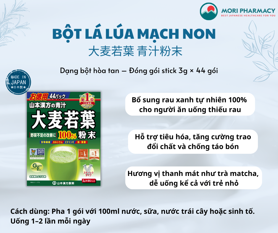 Bột lá lúa mạch non