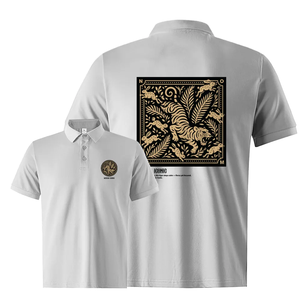 Áo polo nam form vừa Tiger 2502 Miucho Iconic chất vải cá sấu thoáng mát cổ trụ in graphic_thumbnail_9