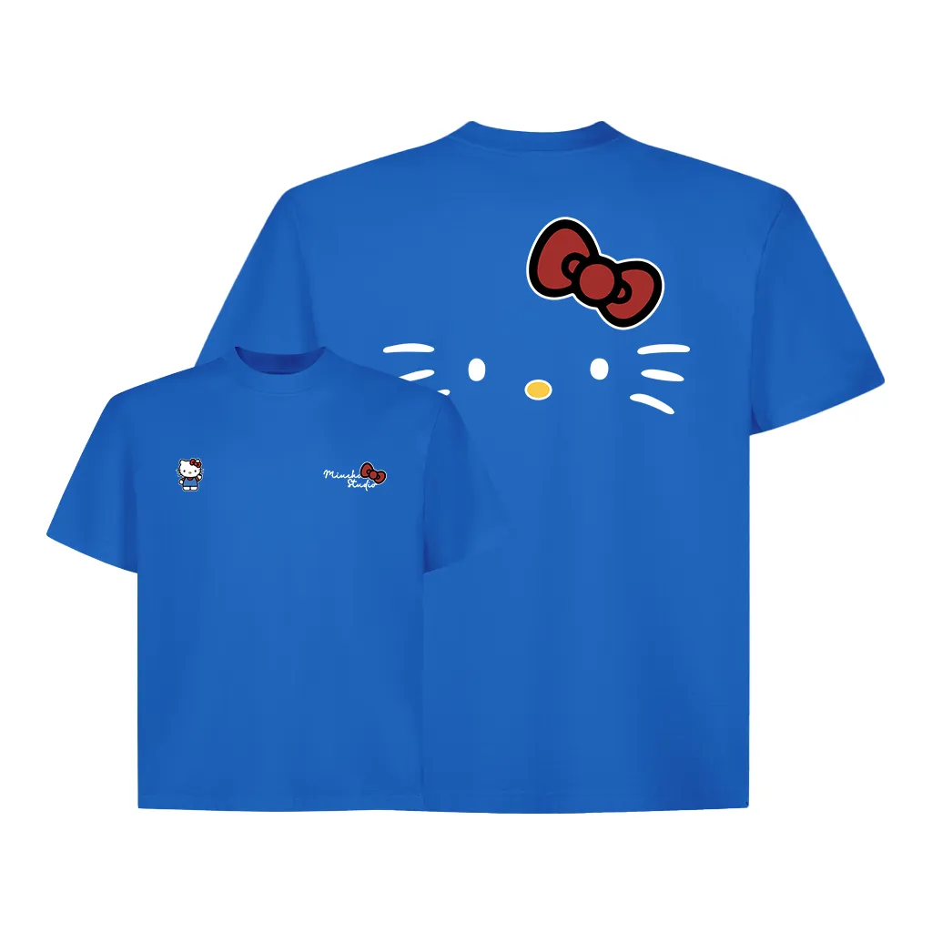 Áo thun form boxy nữ Kitty dễ thương 2648 Miucho vải cotton thoáng mát cổ tròn in mix