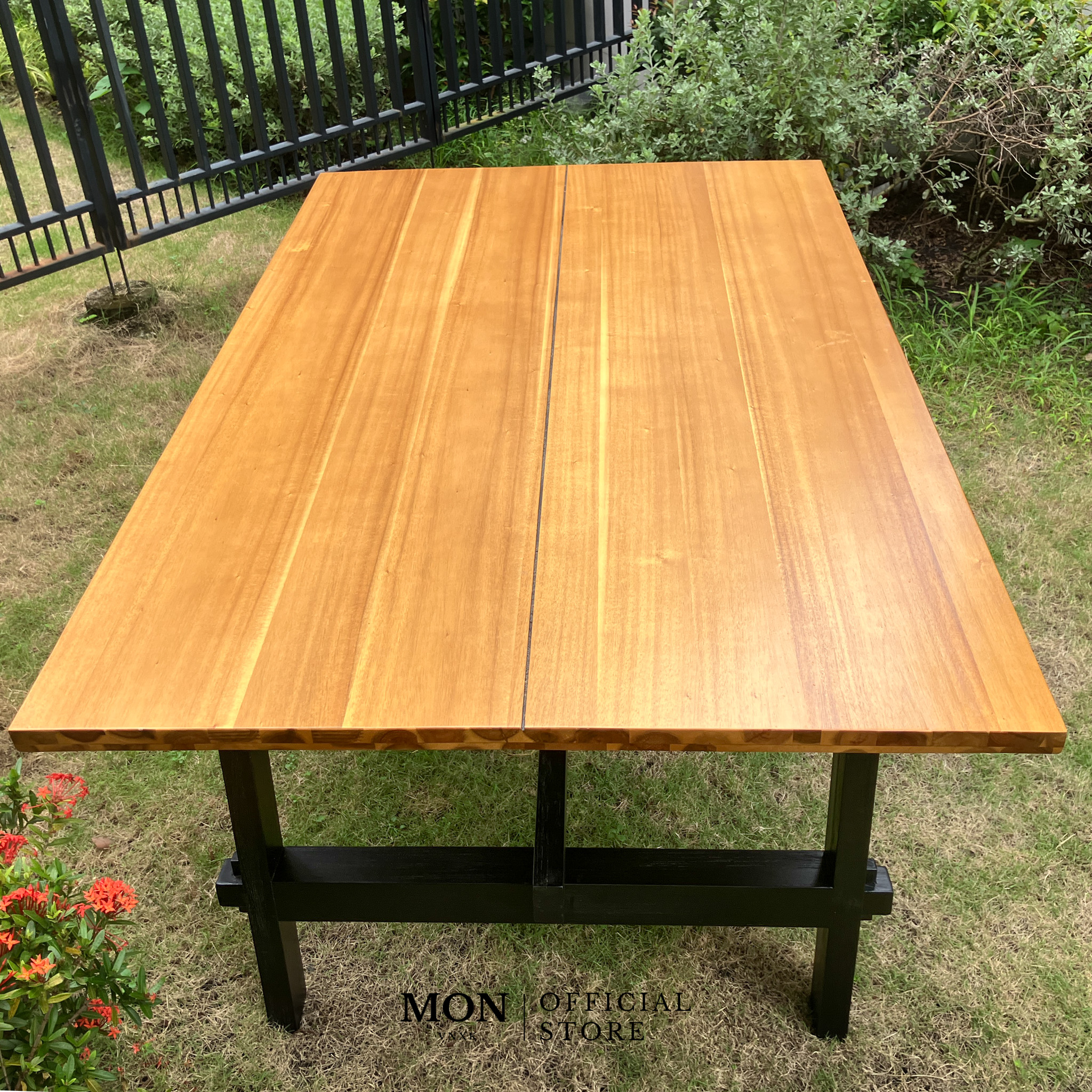BÀN ĂN IKEA SKOGSTA Table, acacia/black_thumbnail_6