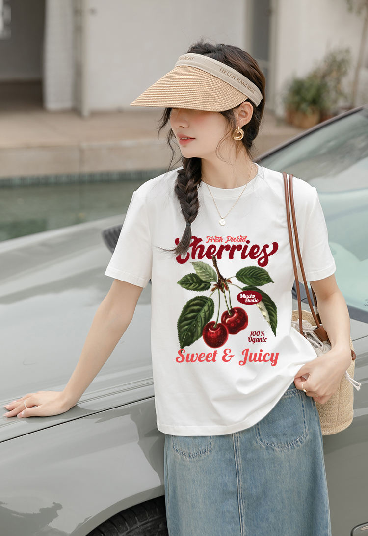 Áo thun nữ form vừa 2195 Miucho Chic vải cotton thoáng mát co giãn cổ tròn in mix_thumbnail_5