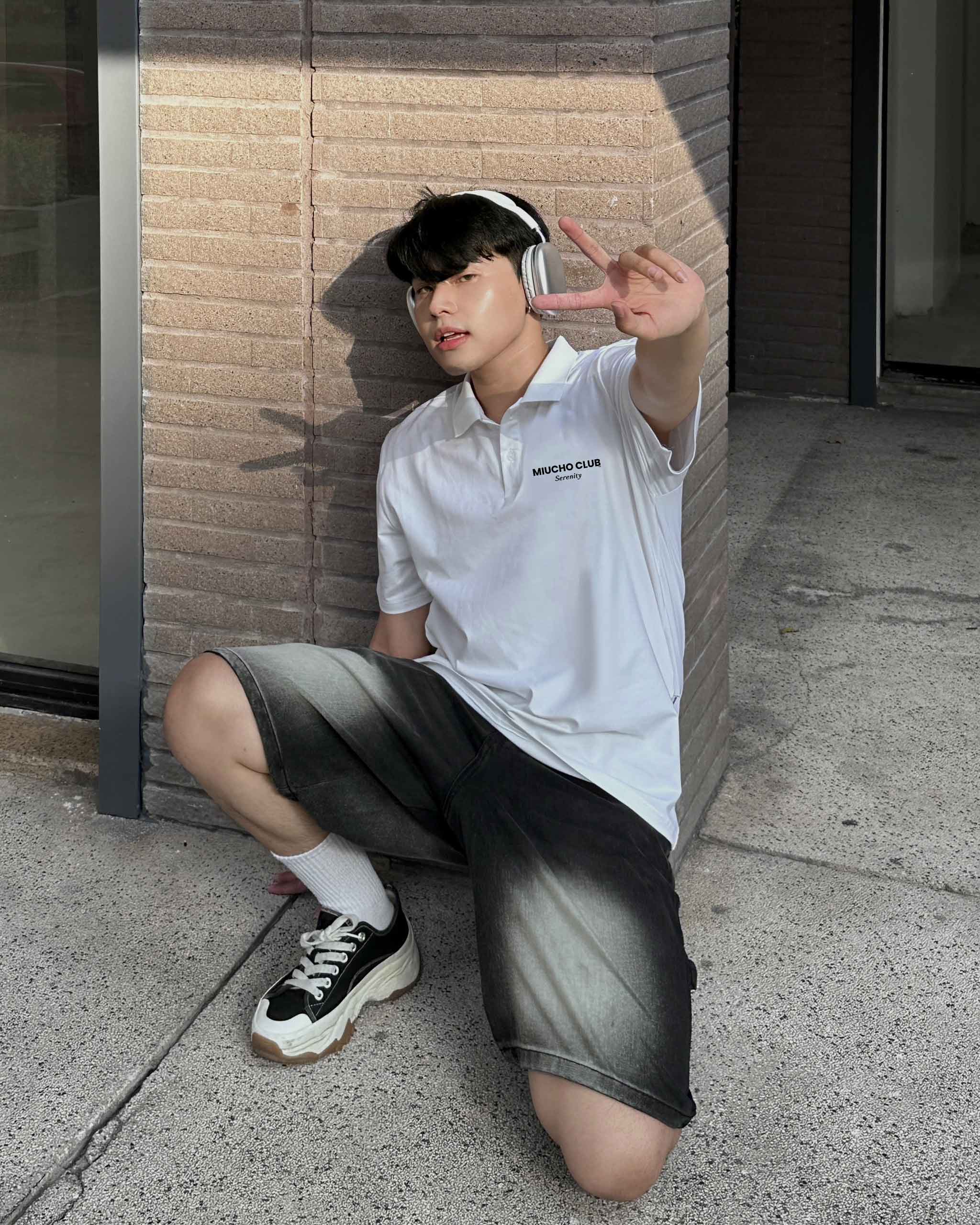 Áo polo form rộng nam basic nhiều màu PLD1229 Miucho Miucho Man tay ngắn cổ trụ in basic_thumbnail_7