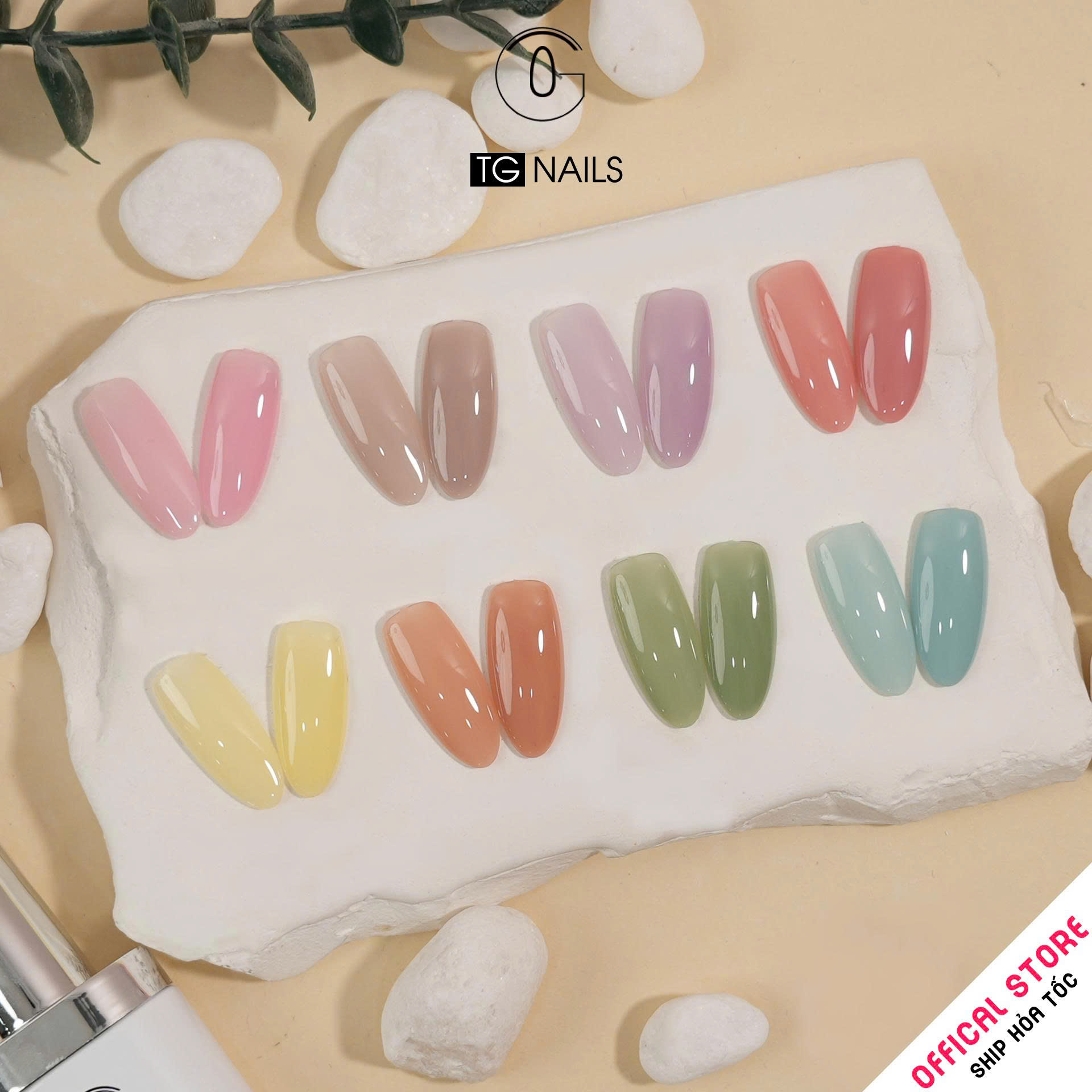 Combo sơn gel 8 màu Thạch Pastel kèm bảng màu_thumbnail_3