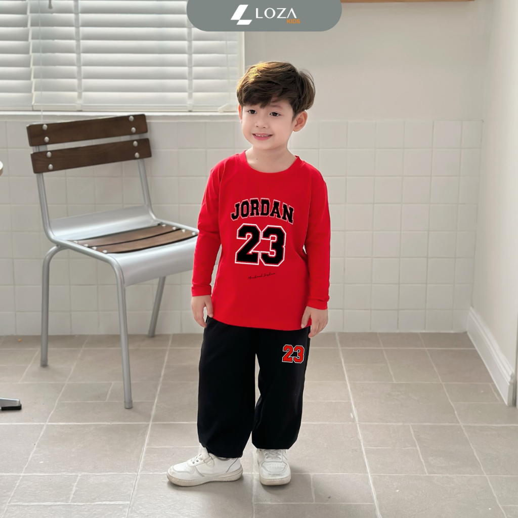 Bộ thu đông bé trai JORDAN 23 - Bộ quần áo dài tay cho bé trai cân nặng từ 15-40kg - Loza Kids BW465_thumbnail_5