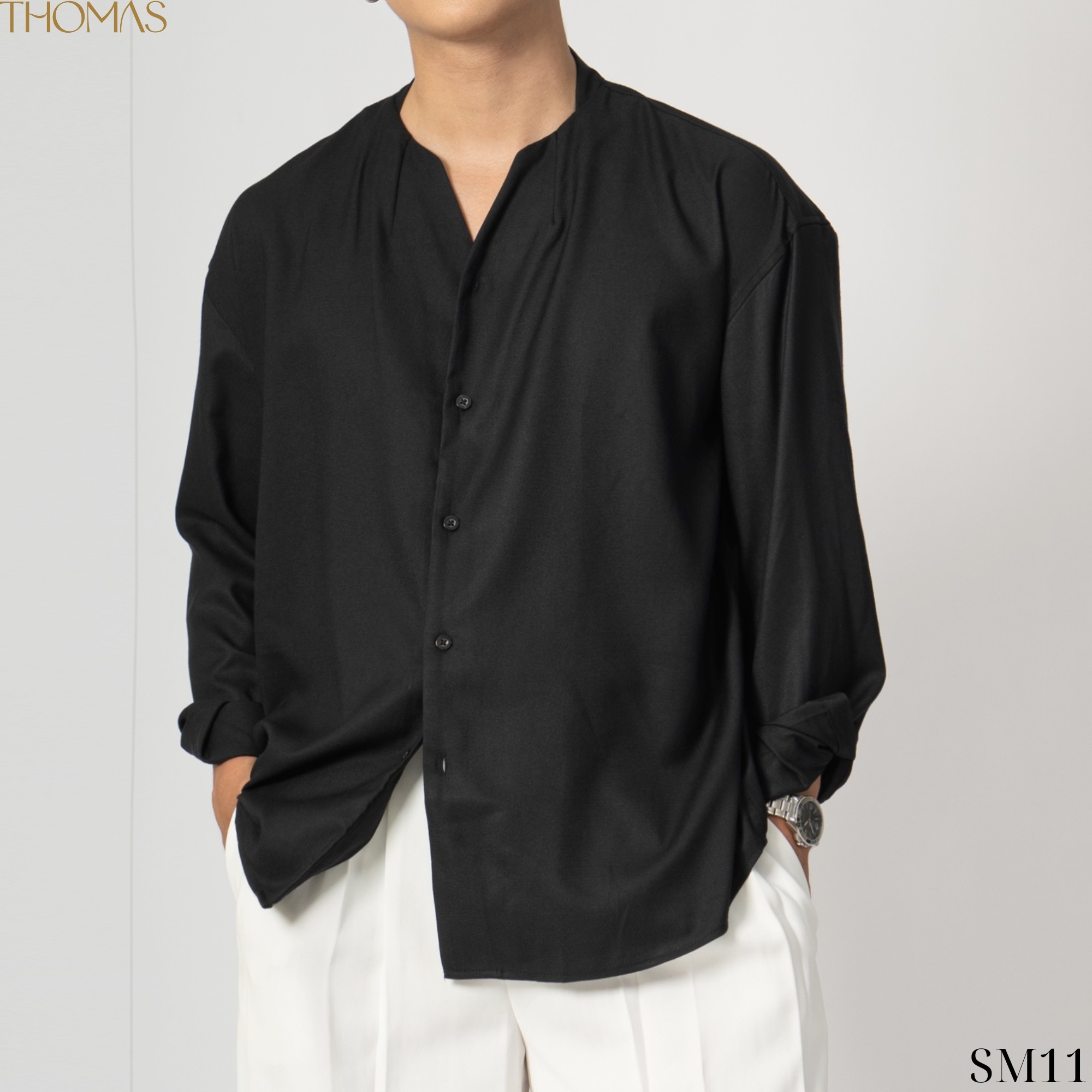 Áo Sơ Mi Dài Tay Clark V Vải Bạch Đàn Form Regular