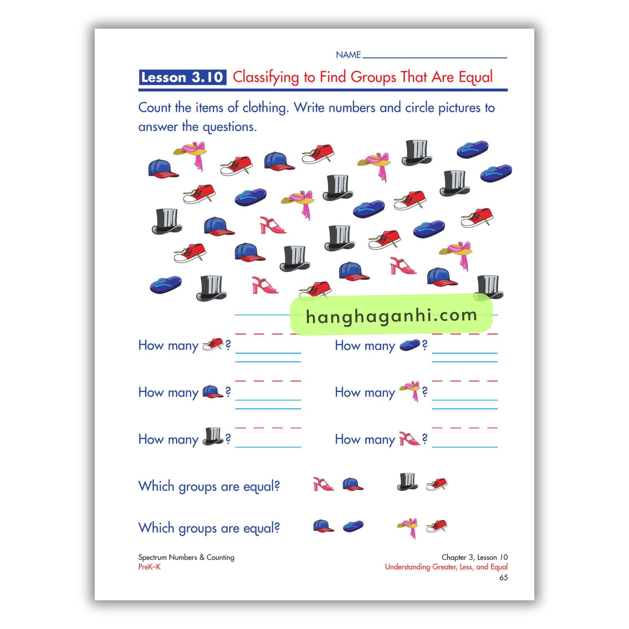 Sách Spectrum Numbers & Counting Workbook Grade PK-K_thumbnail_3