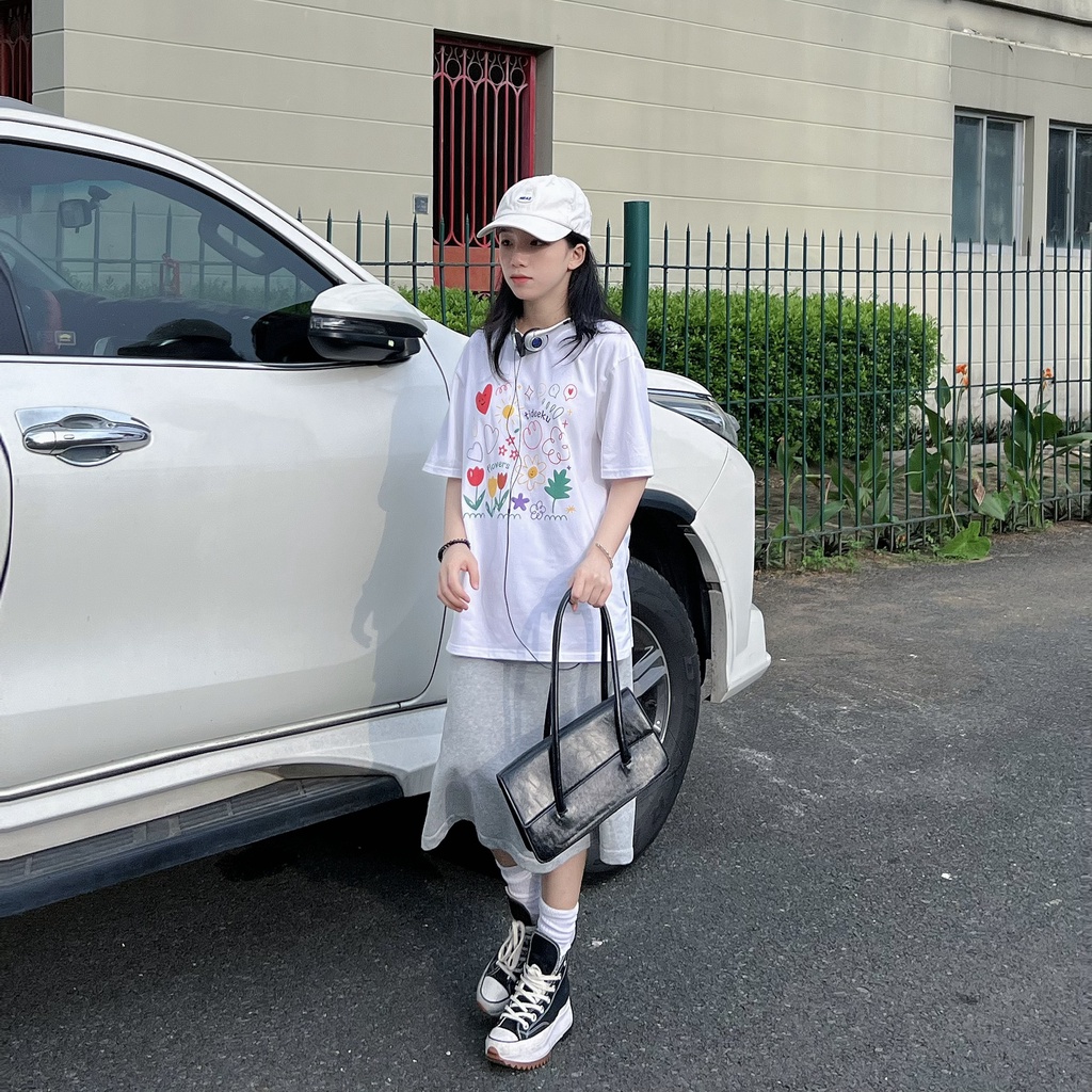 Áo thun trắng tay lỡ form rộng đẹp oversize chất vải cotton mềm mịn AT271 Miucho in graphic_thumbnail_4