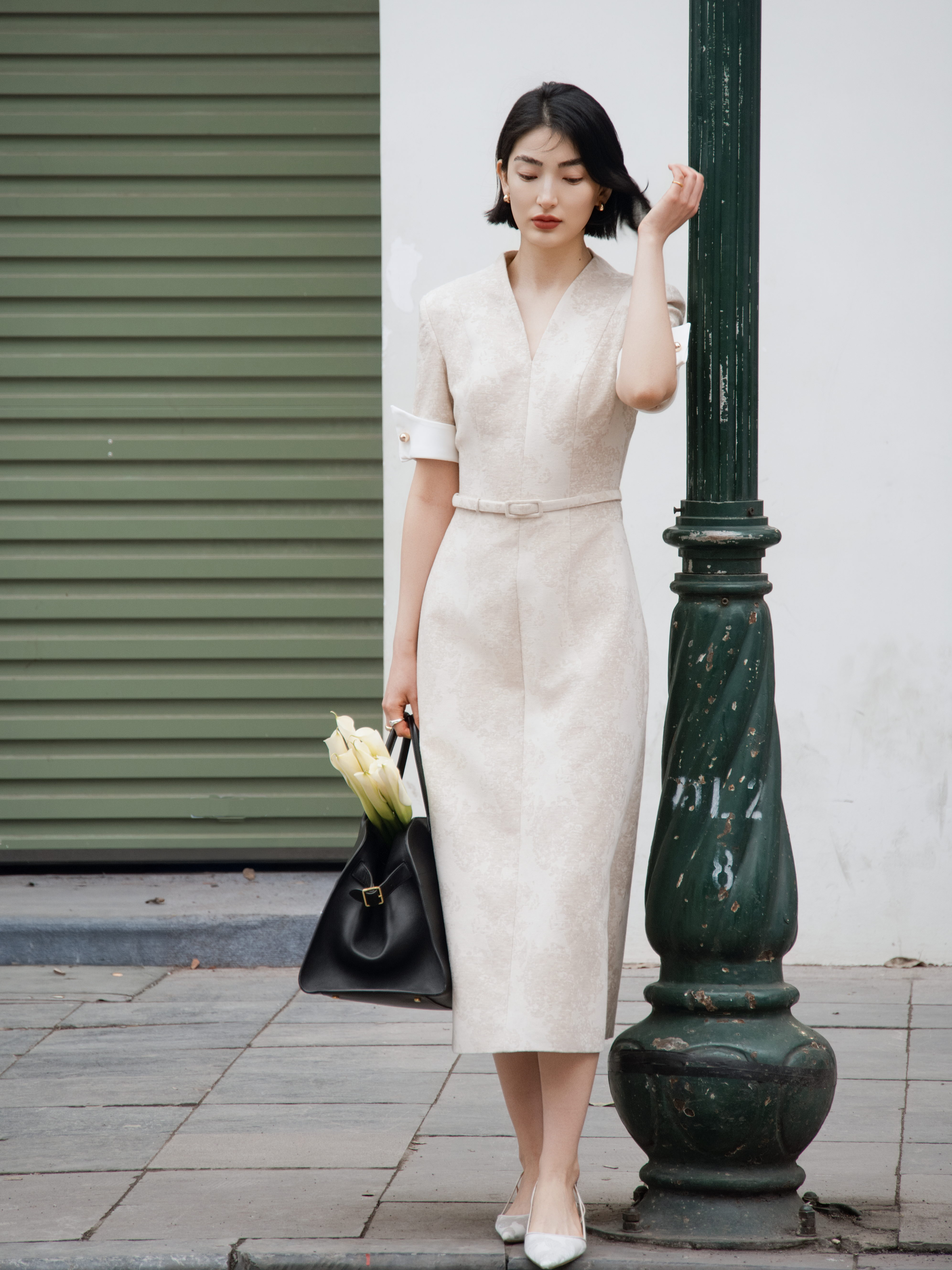 Váy dáng a cổ leo phối tay_thumbnail_1